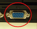 Standard VGA socket, click to enlarge